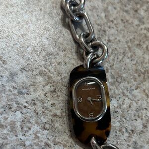 Michael Kors Brown and Silver Tortoise Watch